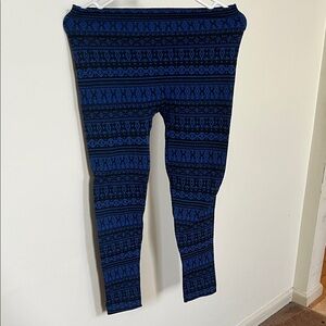 Blue Patterned Leggings